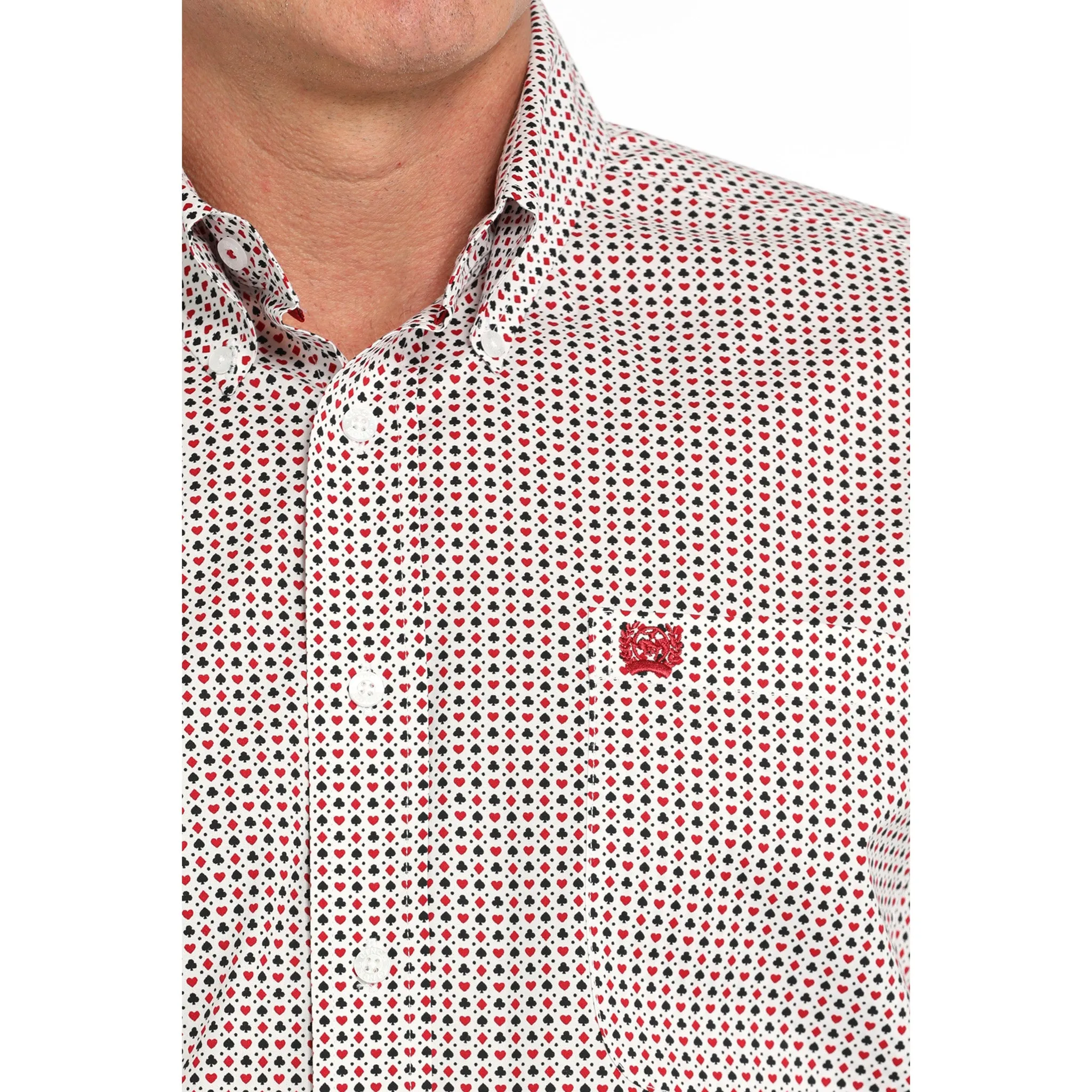 Cinch Men's White Geometric Print Button Down sold by Western Edge product image thumbnail 4