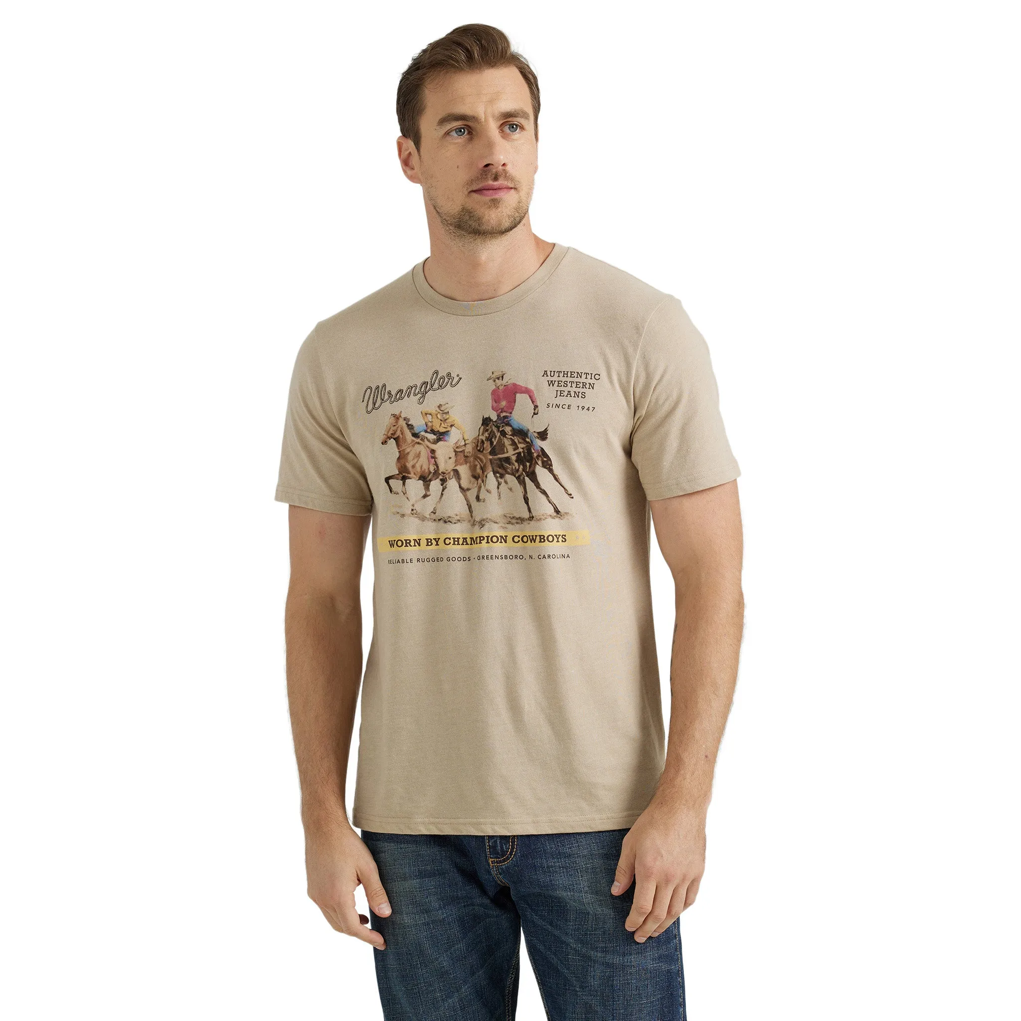 Wrangler Men's Vignette Logo T-Shirt sold by Western Edge