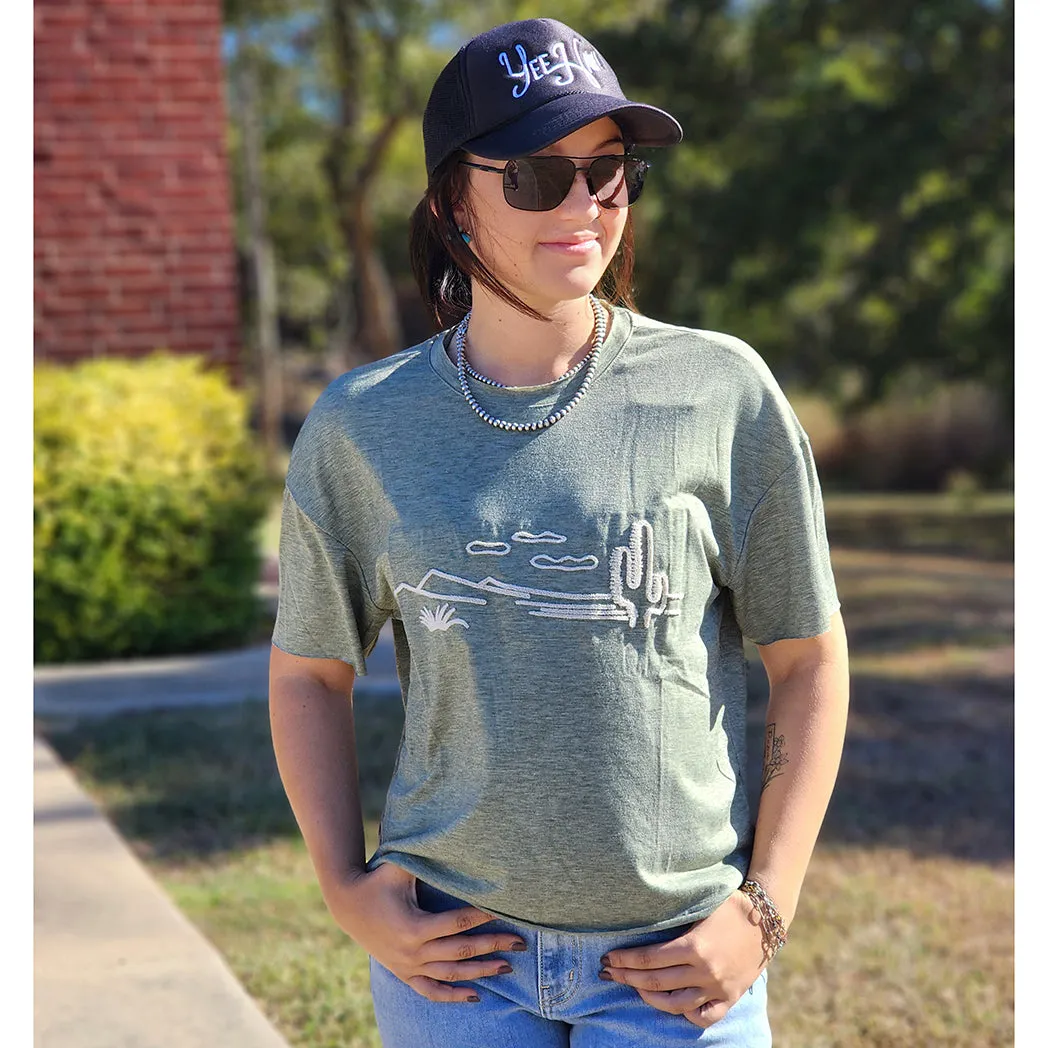 Olive Desert Cropped Tee sold by Western Edge product image thumbnail 2