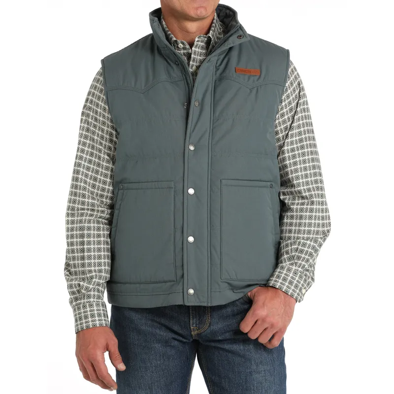 Cinch Men's Wax Coated Quilted Vest sold by Western Edge