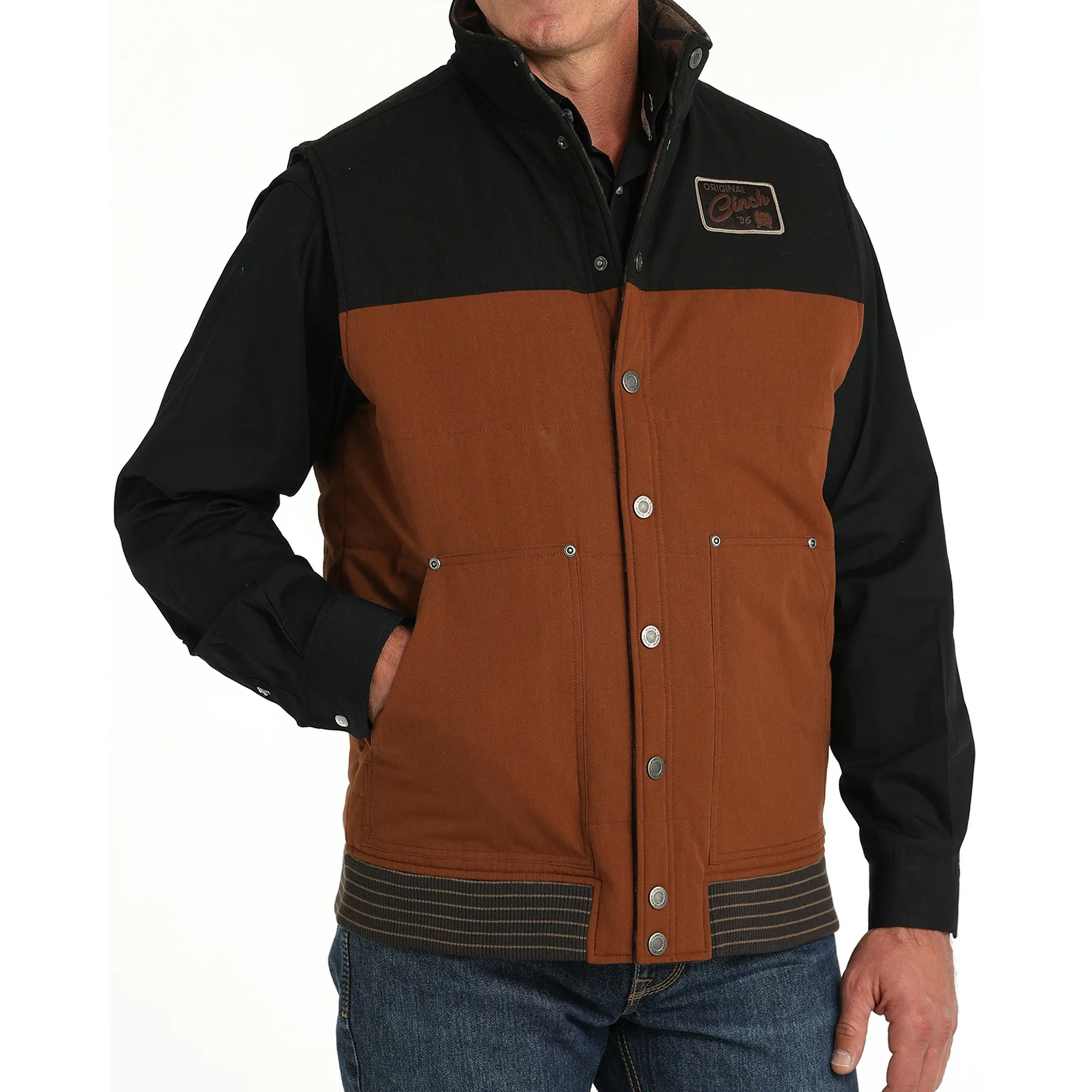 Cinch Men's Brown Reversible Vest sold by Western Edge product image thumbnail 2