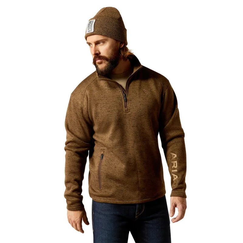 Ariat Men's Brown Caldwell 1/4 Zip Pullover sold by Western Edge