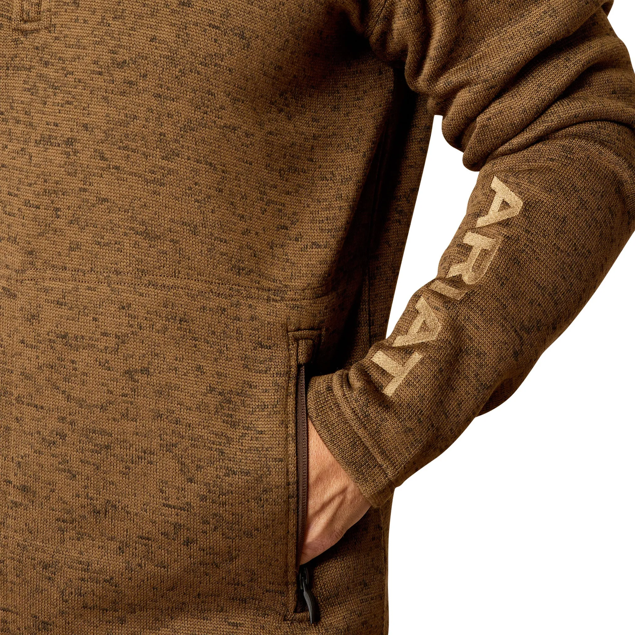 Ariat Men's Brown Caldwell 1/4 Zip Pullover sold by Western Edge product image thumbnail 4