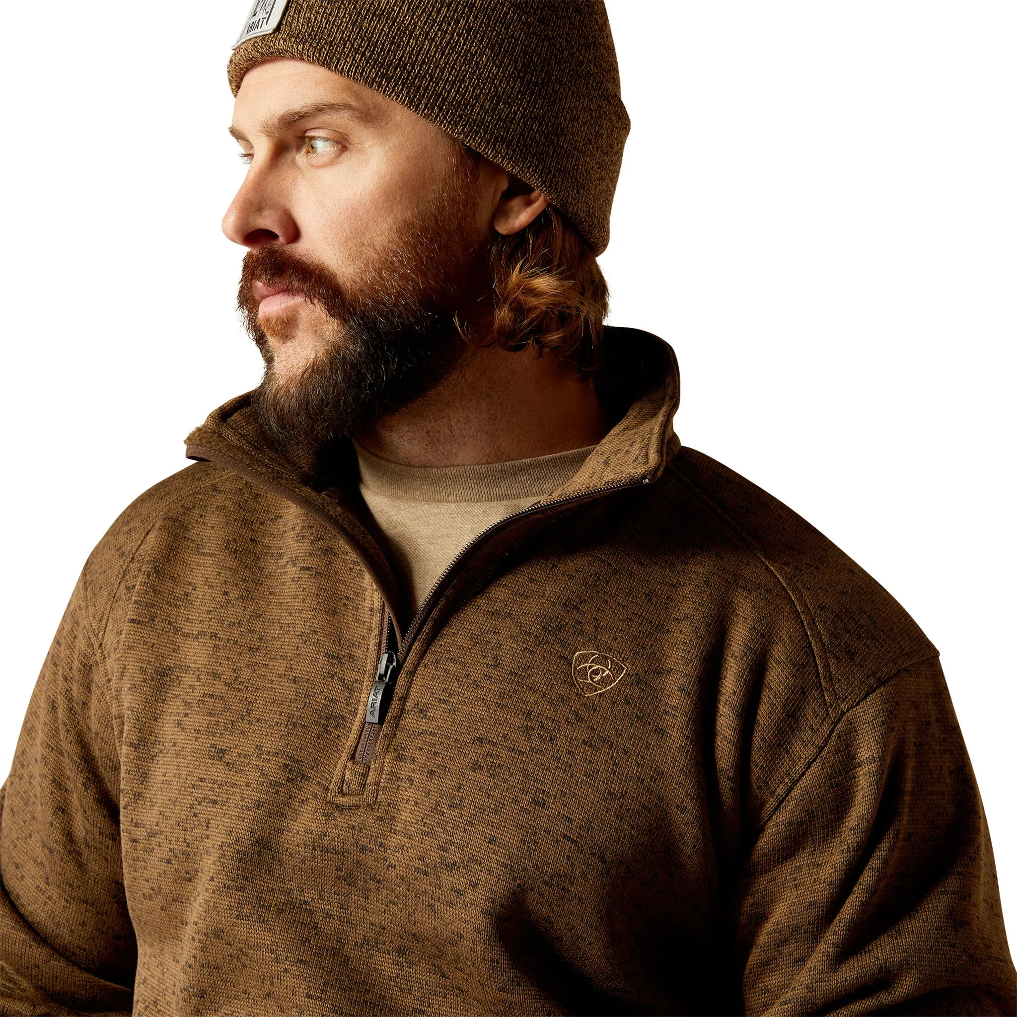 Ariat Men's Brown Caldwell 1/4 Zip Pullover sold by Western Edge product image thumbnail 3