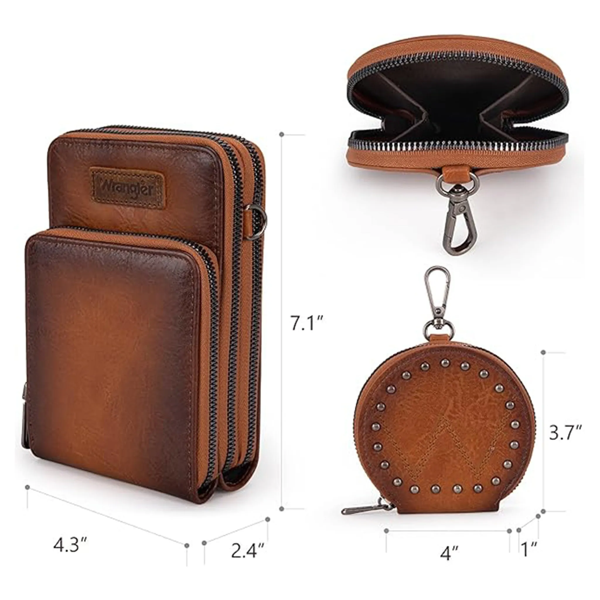 Wrangler Brown Crossbody & Coin Purse sold by Western Edge product image thumbnail 3