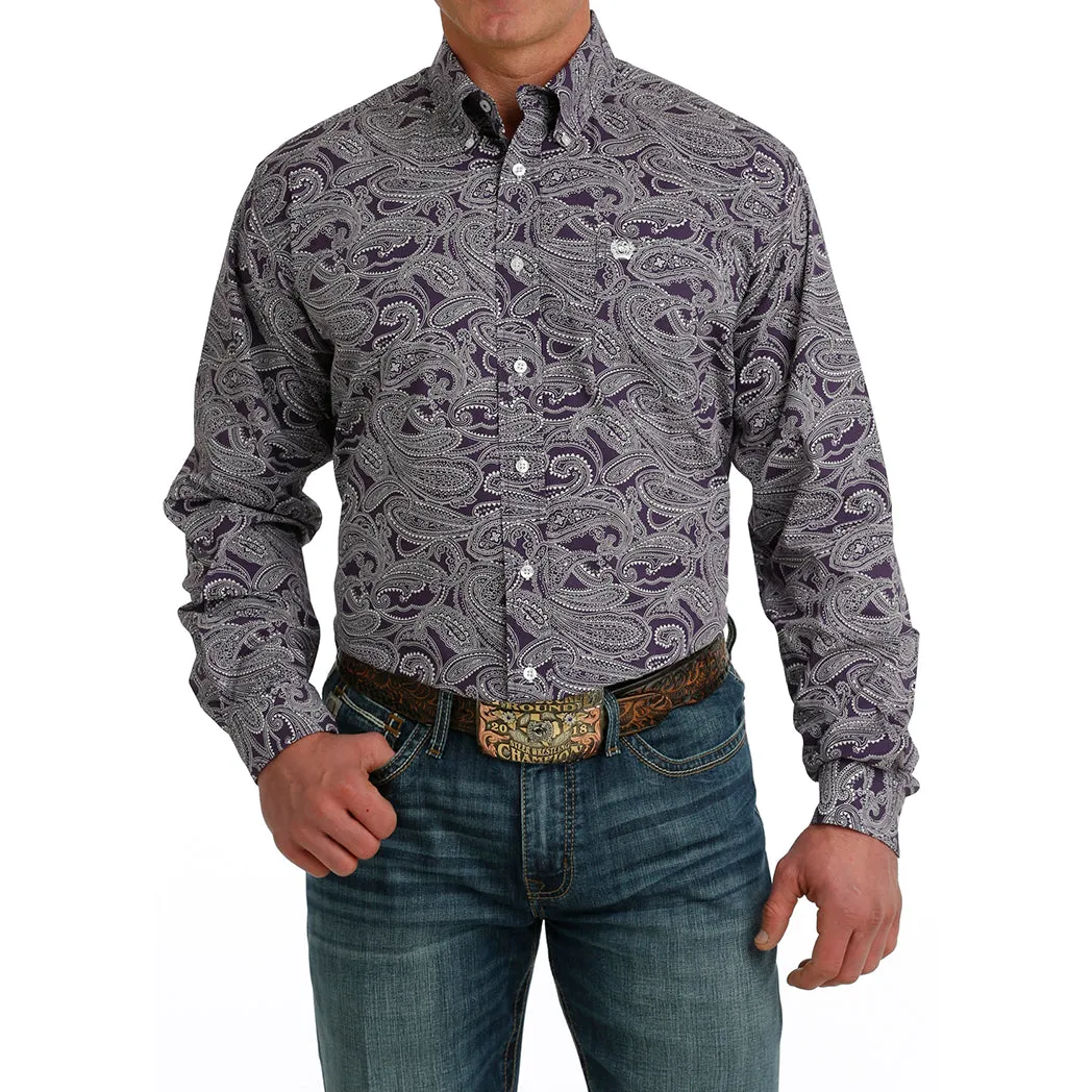 Cinch Men's Long Sleeve Paisley Print Button Down Long Sleeve sold by Western Edge