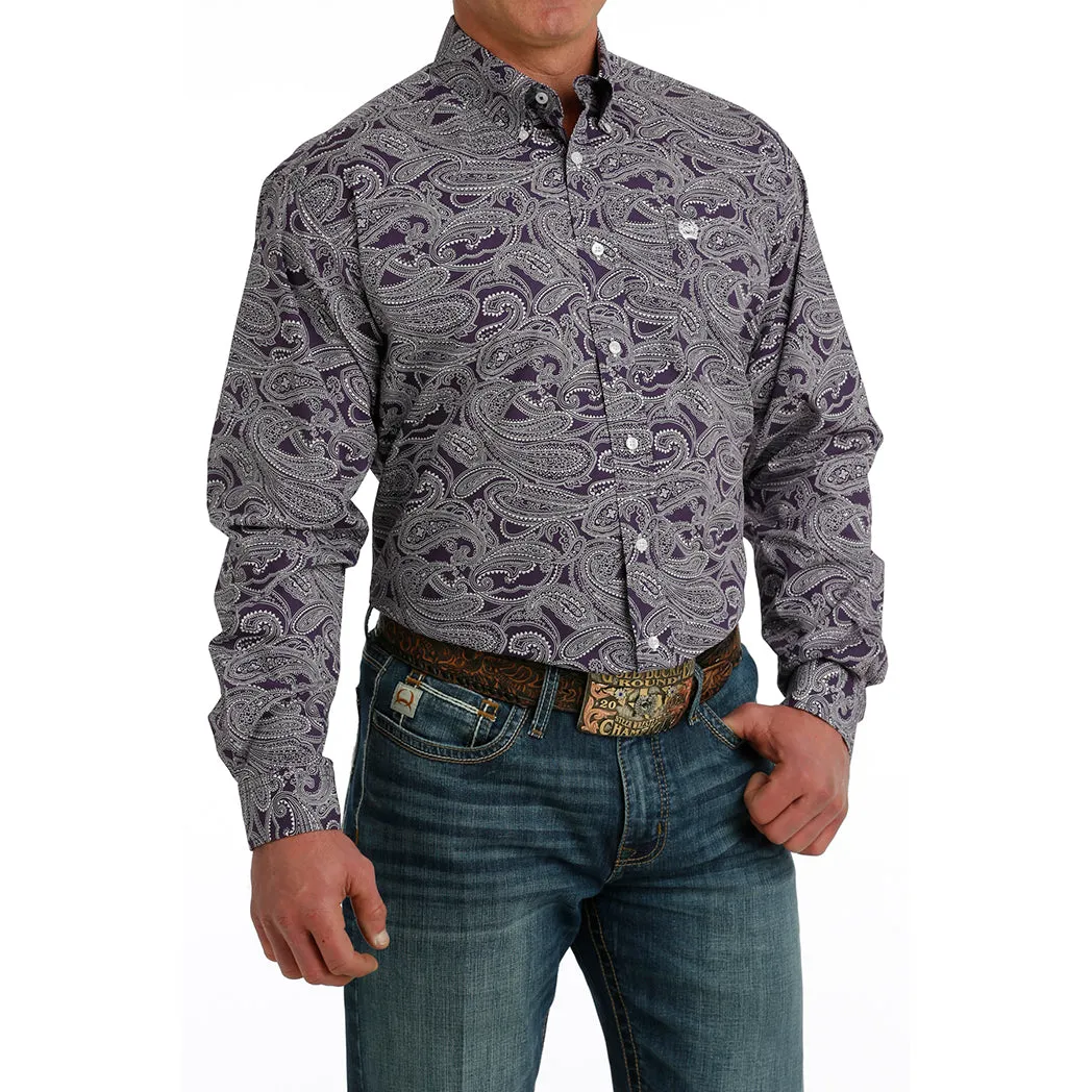 Cinch Men's Long Sleeve Paisley Print Button Down Long Sleeve sold by Western Edge product image thumbnail 3