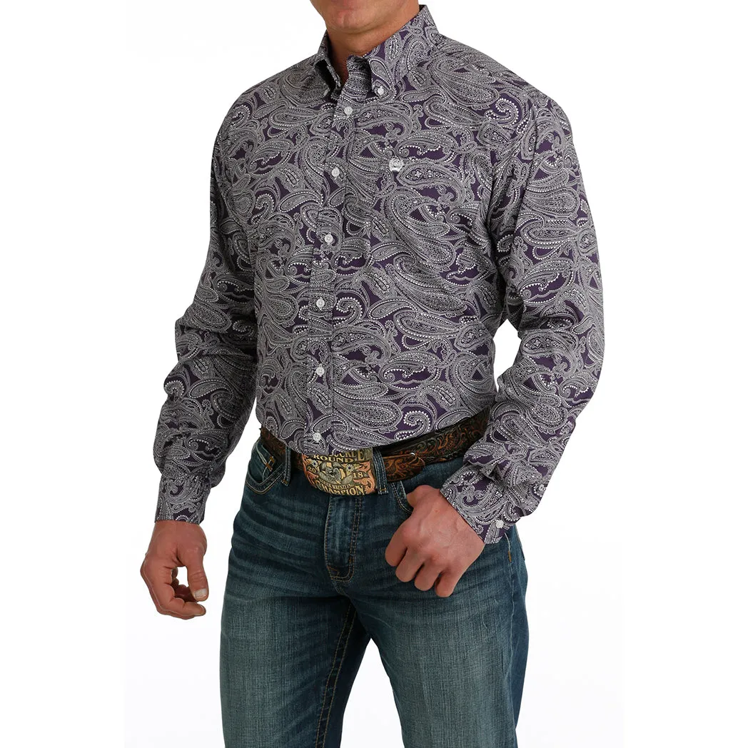 Cinch Men's Long Sleeve Paisley Print Button Down Long Sleeve sold by Western Edge product image thumbnail 4