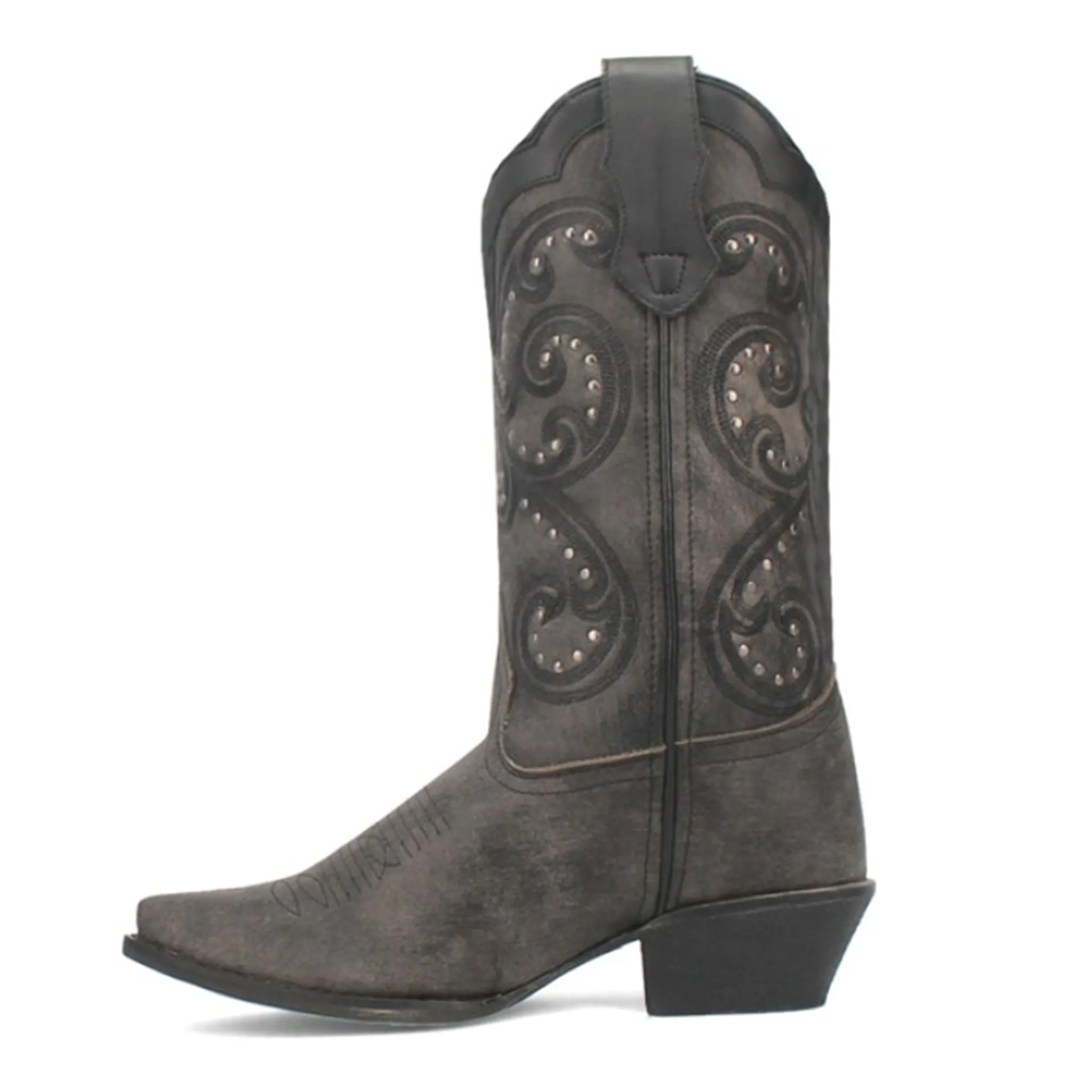 Dan Post Women's Grey Studded Scrolled Western Boots sold by Western Edge product image thumbnail 2