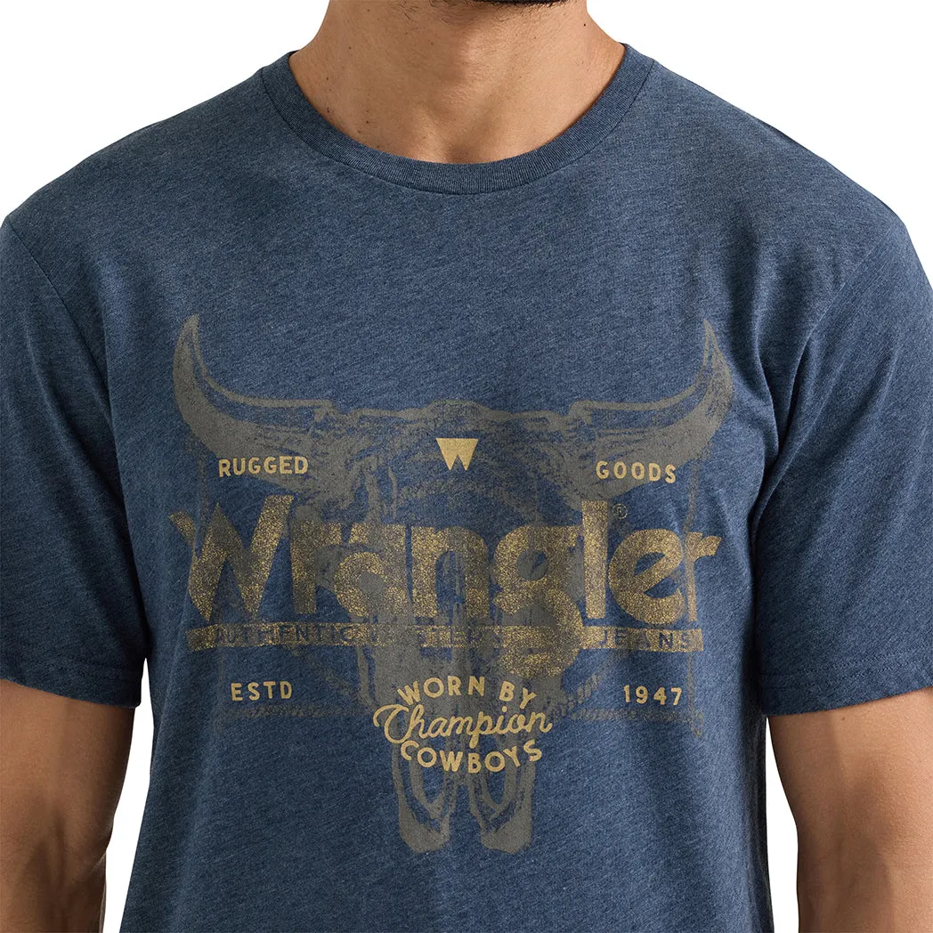Wrangler Men's Short Sleeve Steer Head Logo Graphic T-Shirt sold by Western Edge product image thumbnail 2