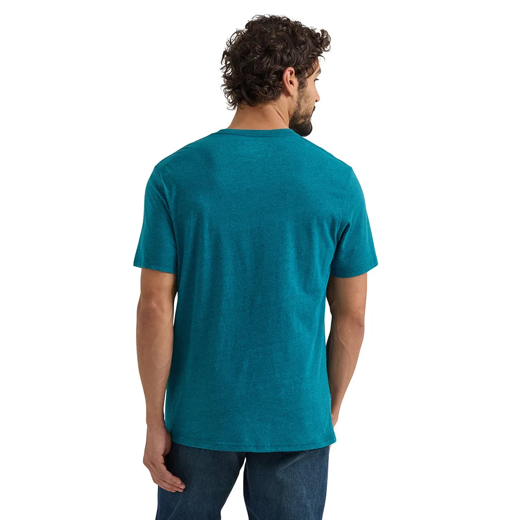 Wrangler Men's Cyan Pepper Heather Graphic T-Shirt sold by Western Edge product image thumbnail 3