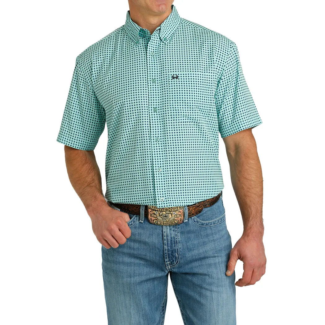 Cinch Men's Turquoise Print Arena Flex Short Sleeve sold by Western Edge product image thumbnail 2