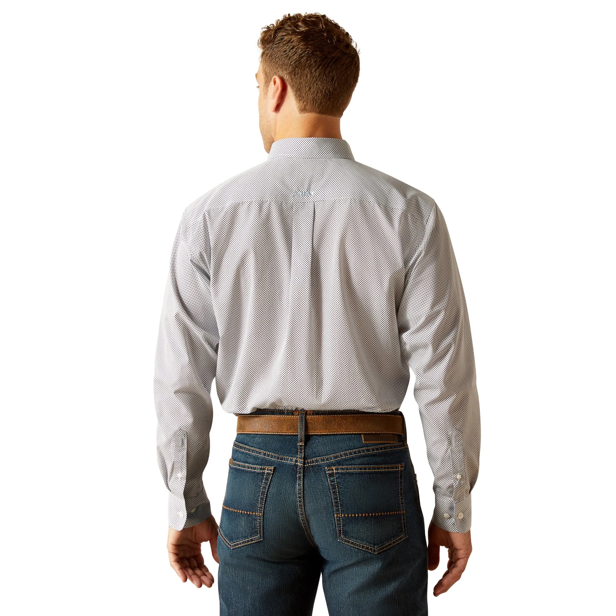 Ariat Men's Wrinkle Free Wes Classic Fit Long Sleeve sold by Western Edge product image thumbnail 3