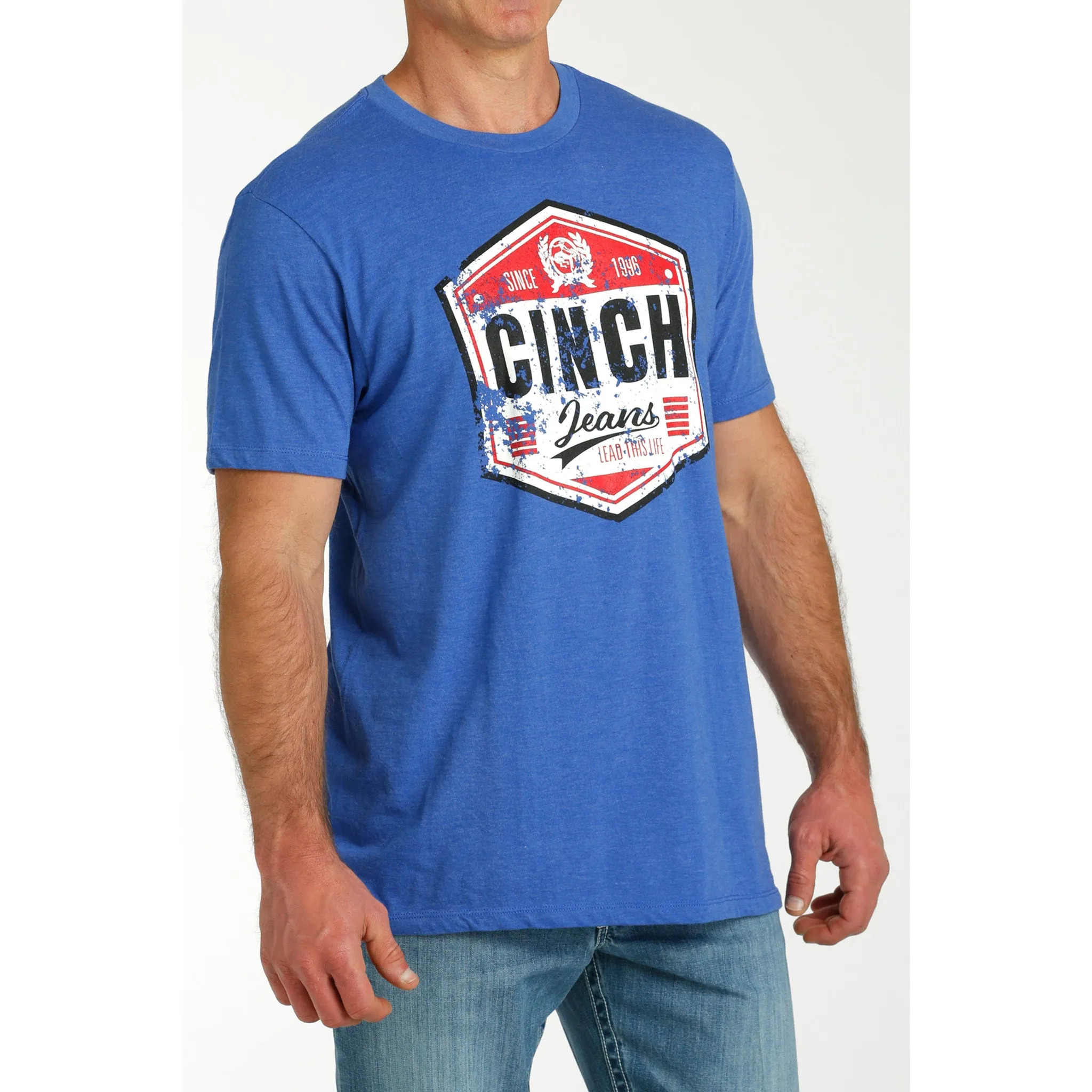 Men's Royal Blue Cinch Tee sold by Western Edge product image thumbnail 3