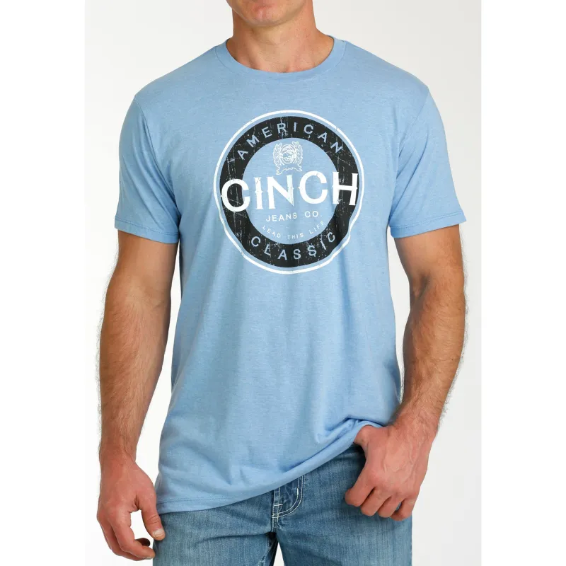 Men's Light Blue Cinch Classic Tee sold by Western Edge