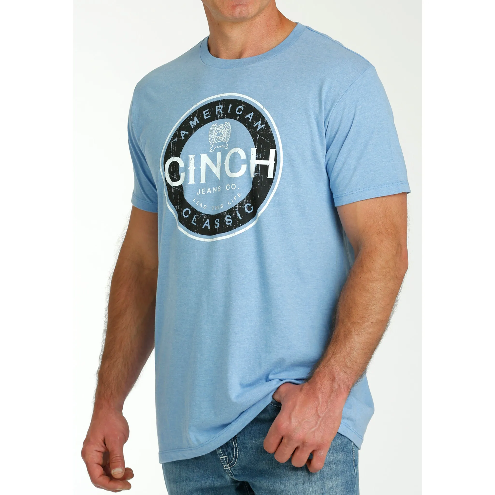 Men's Light Blue Cinch Classic Tee sold by Western Edge product image thumbnail 2