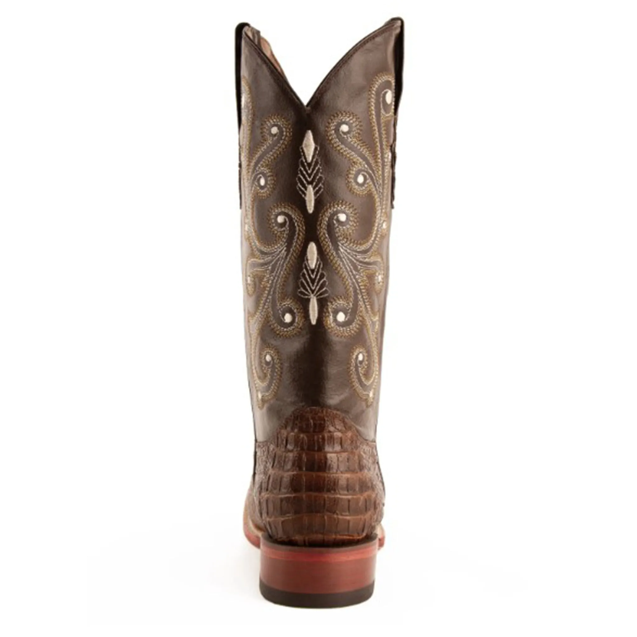 Ferrini Men's Caiman Print Sport Rust Square Toe sold by Western Edge product image thumbnail 4
