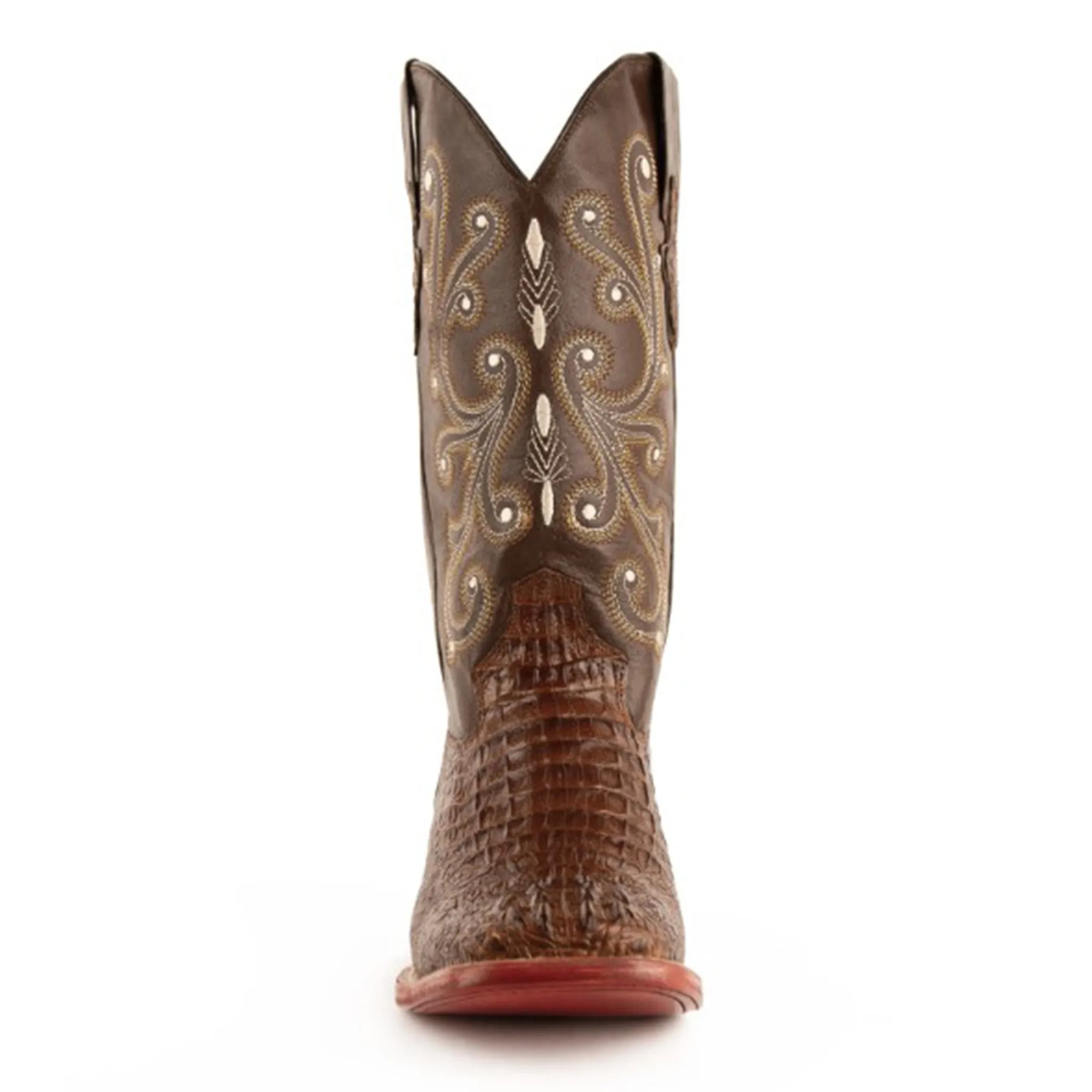Ferrini Men's Caiman Print Sport Rust Square Toe sold by Western Edge product image thumbnail 3