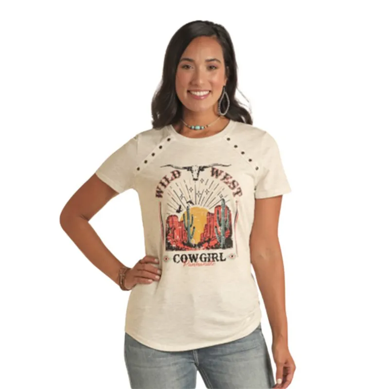 Rock & Roll Women's Wild West Cowgirl Tee made by Rock & Roll Cowgirl