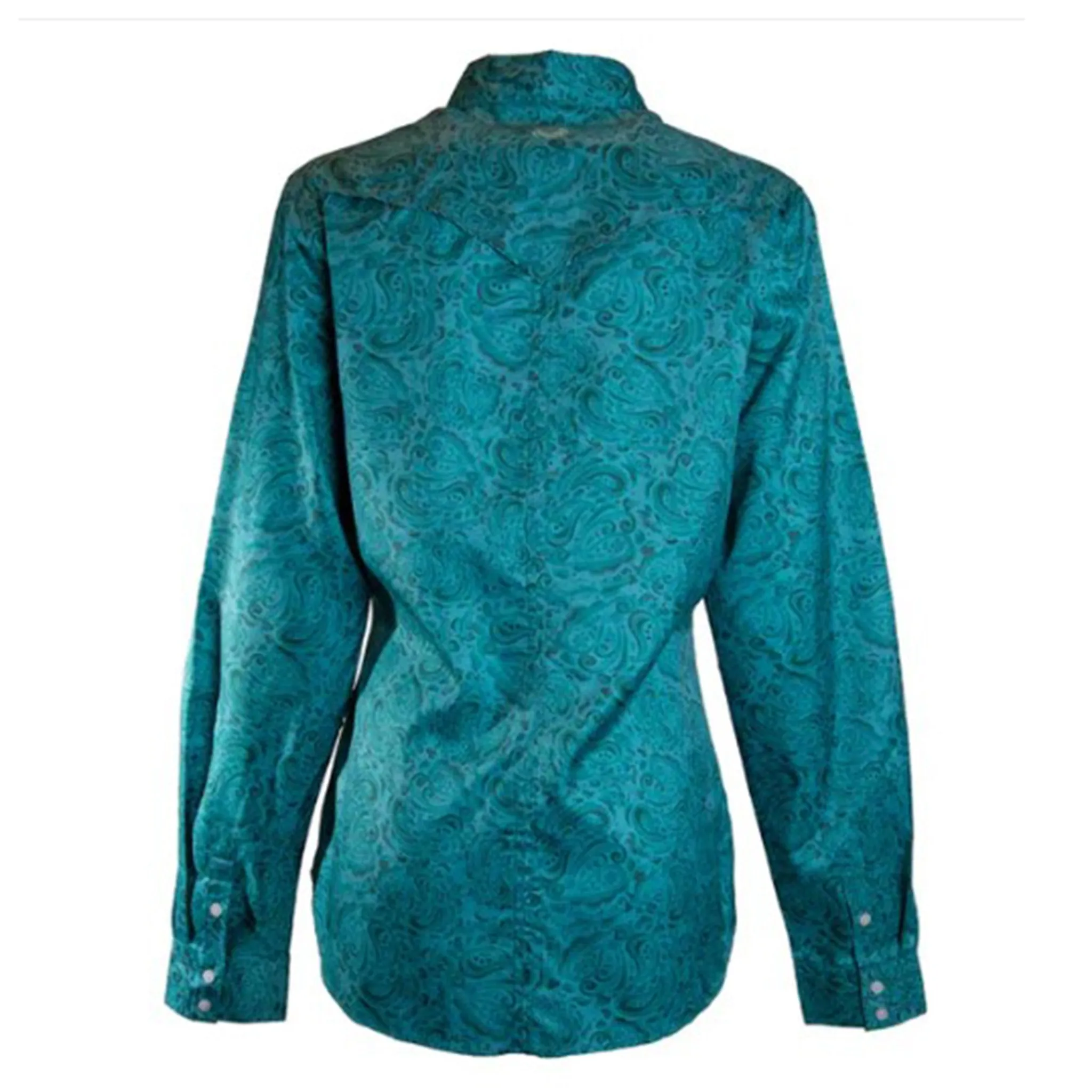 Hooey Women's Teal Floral Sol Competition Shirt sold by Western Edge product image thumbnail 2