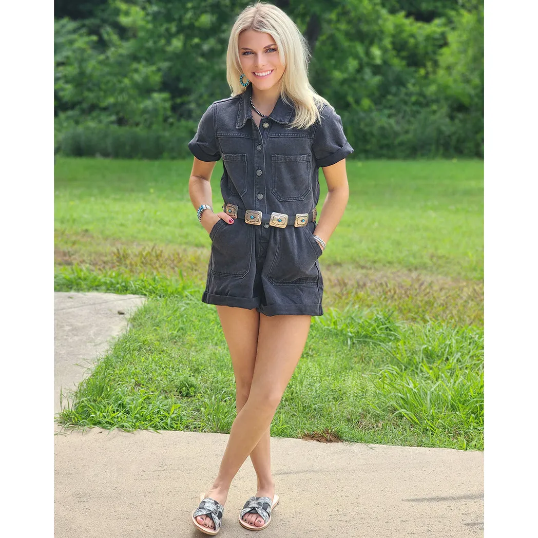 Veveret Women's Black Den Romper sold by Western Edge