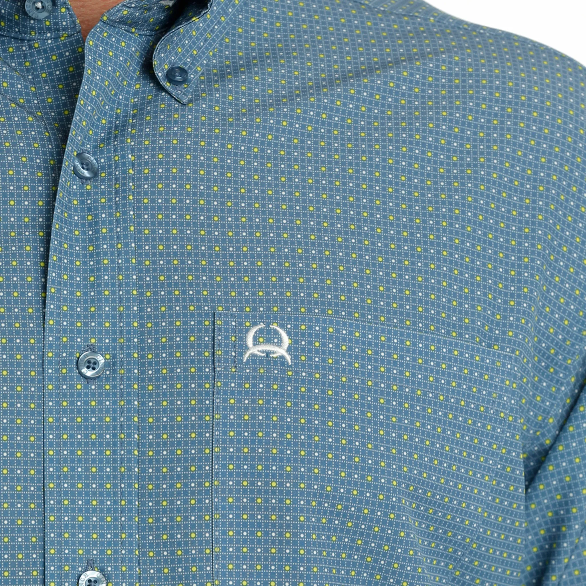 Cinch Men's Arena Flex Blue Long Sleeve sold by Western Edge product image thumbnail 4