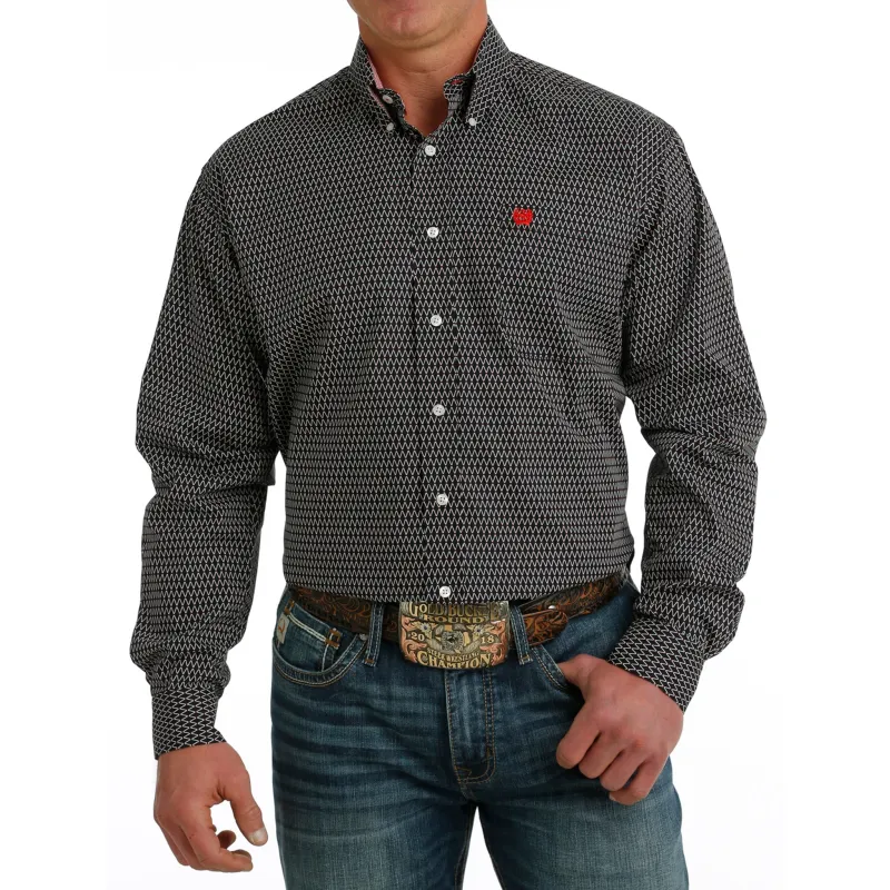 Cinch Men's Black Print Long Sleeve sold by Western Edge