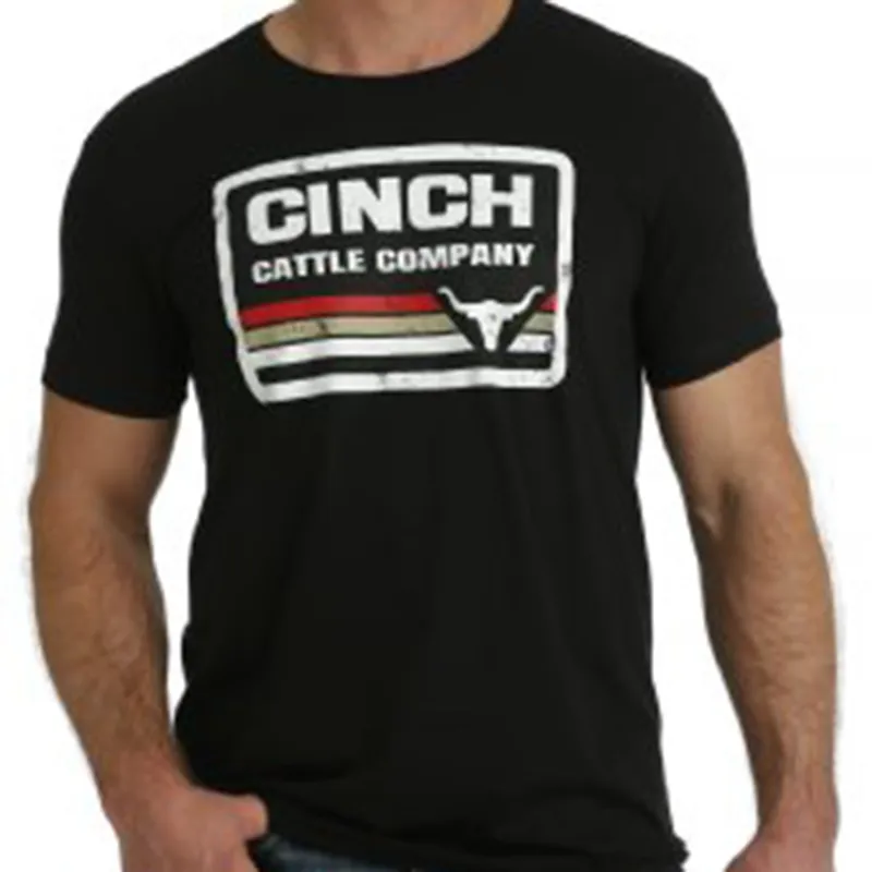 Cinch Jeans Men's Black Cinch Cattle Company Tee sold by Western Edge