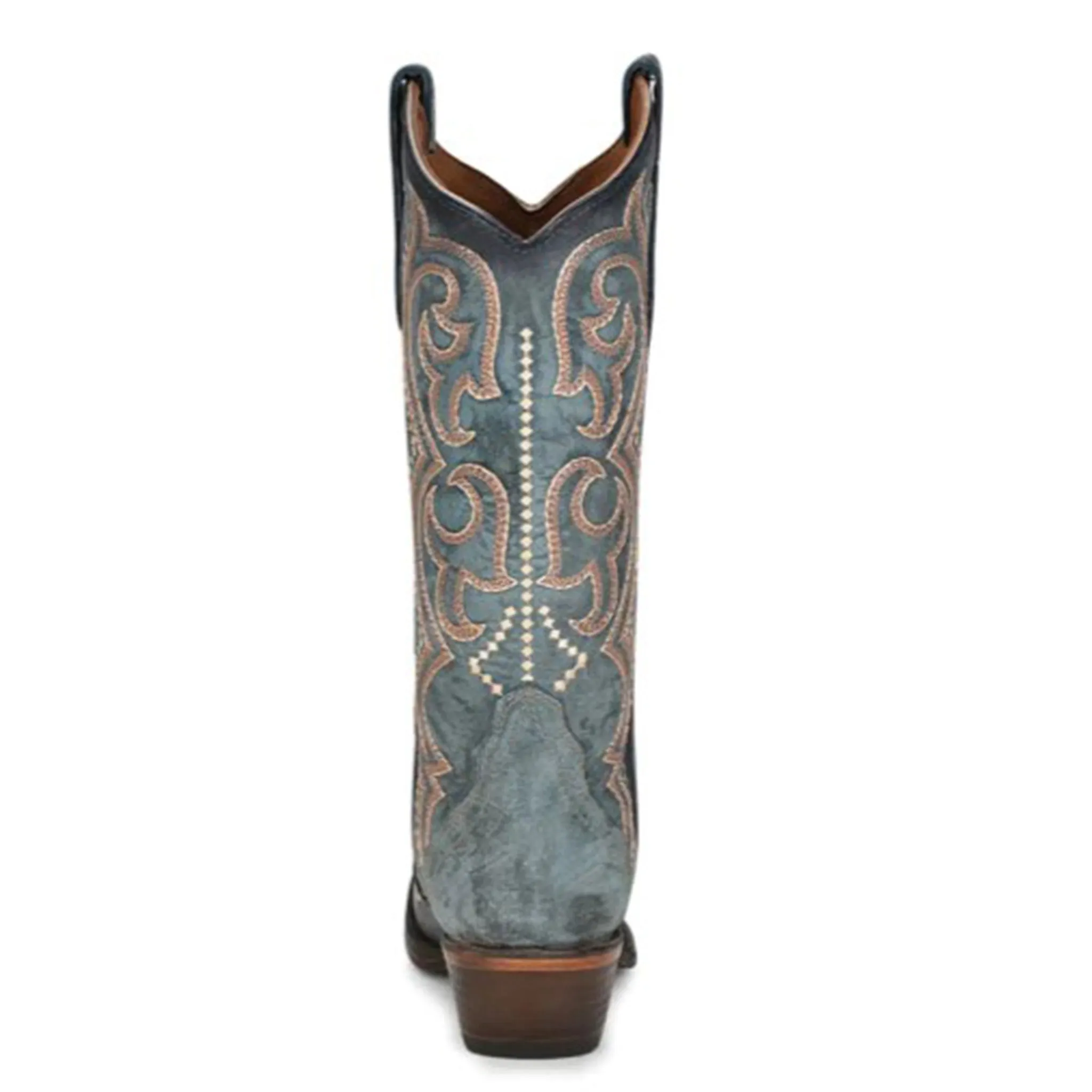 Corral Women's Distressed Blue Embroidered Snip Toe sold by Western Edge product image thumbnail 4