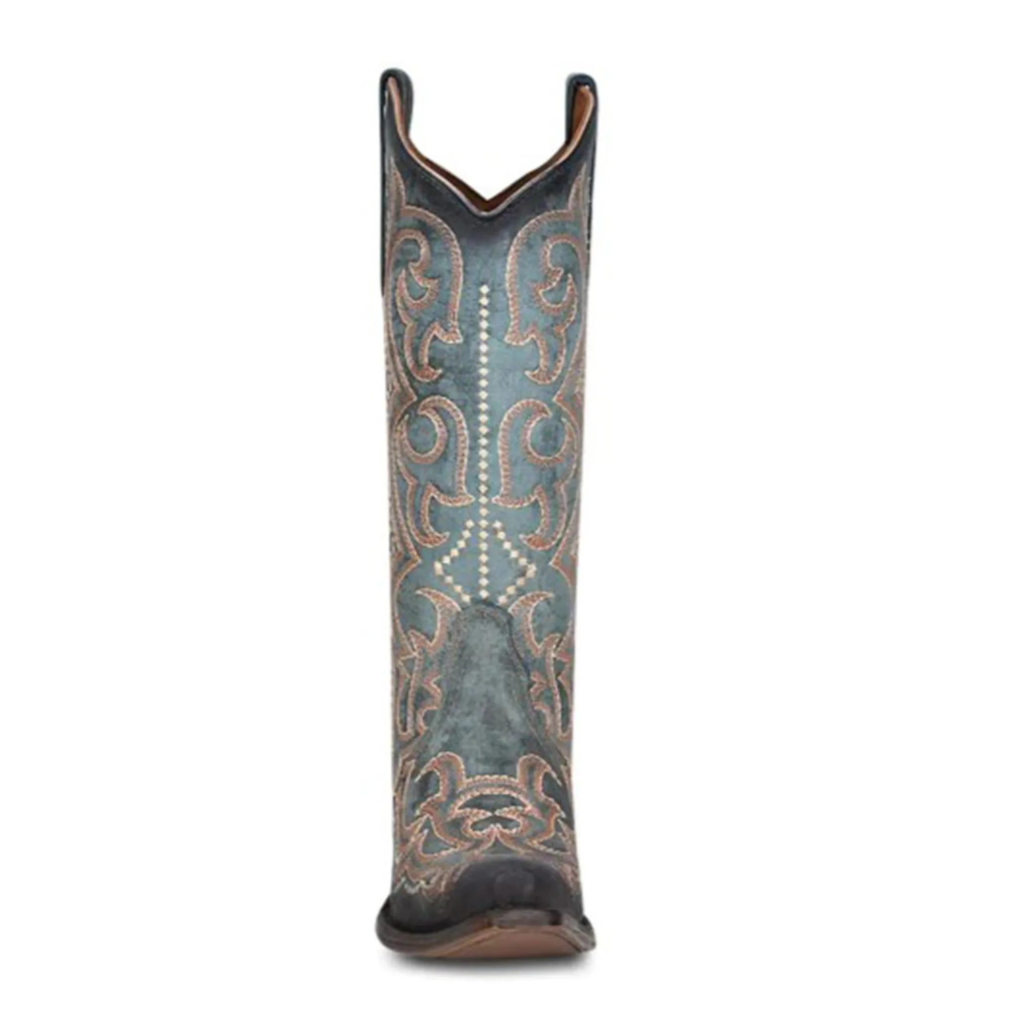 Corral Women's Distressed Blue Embroidered Snip Toe sold by Western Edge product image thumbnail 3