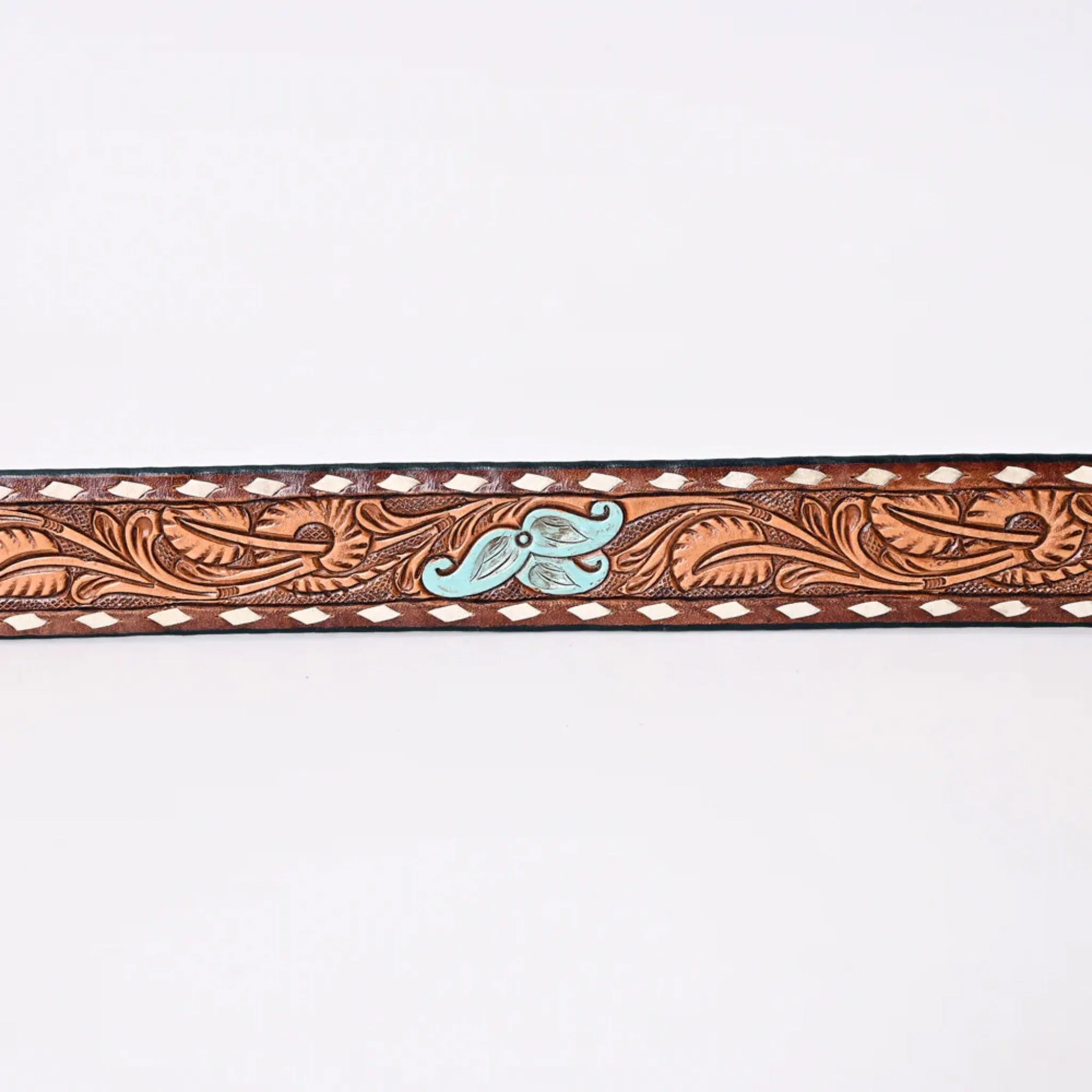 American Darling Women's Tooled Blue Flower Belt sold by Western Edge product image thumbnail 2
