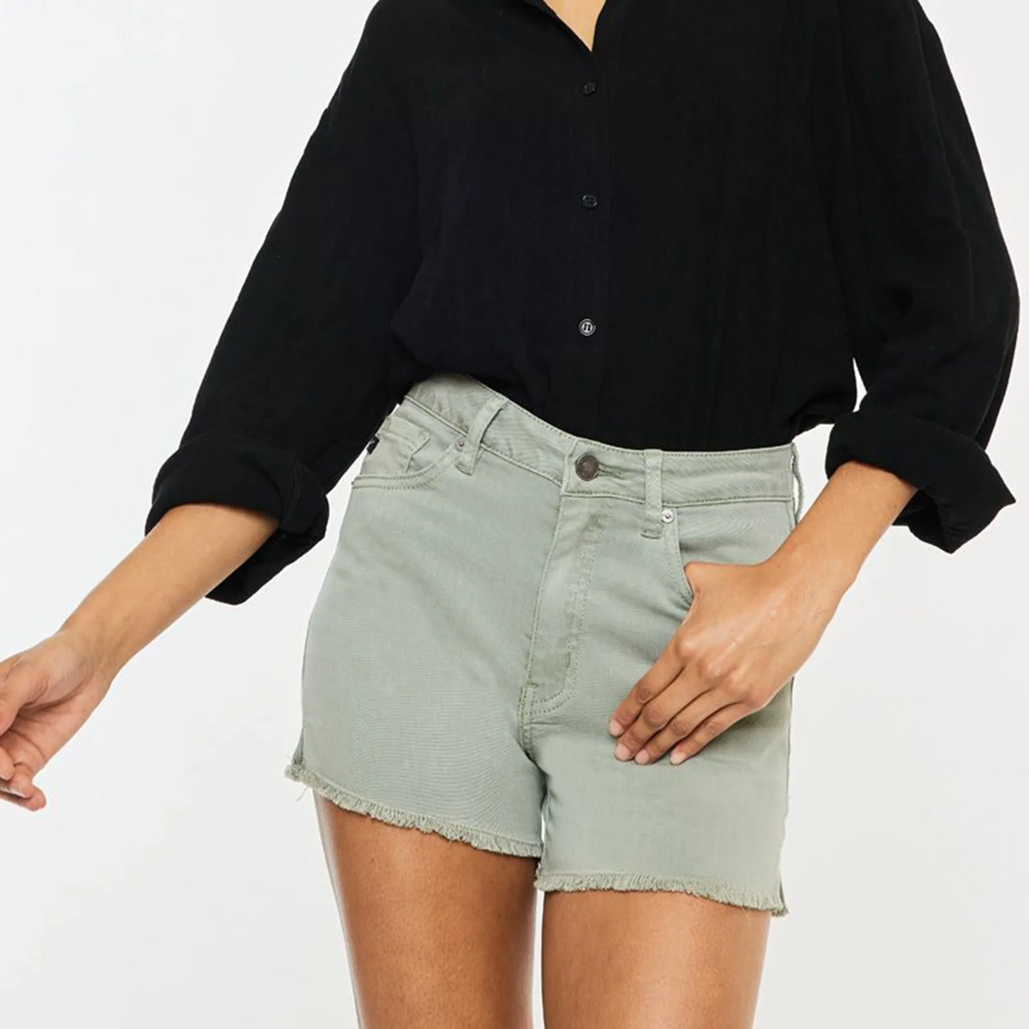 KanCan Women's Olive Shorts sold by Western Edge product image thumbnail 3