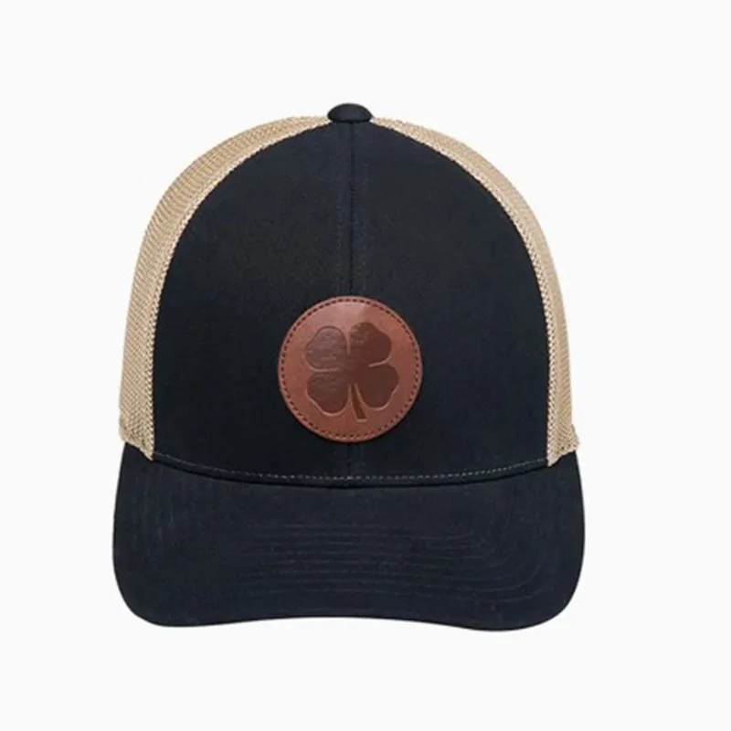 Black Clover Black & Sand Leatherman Cap made by Western Edge