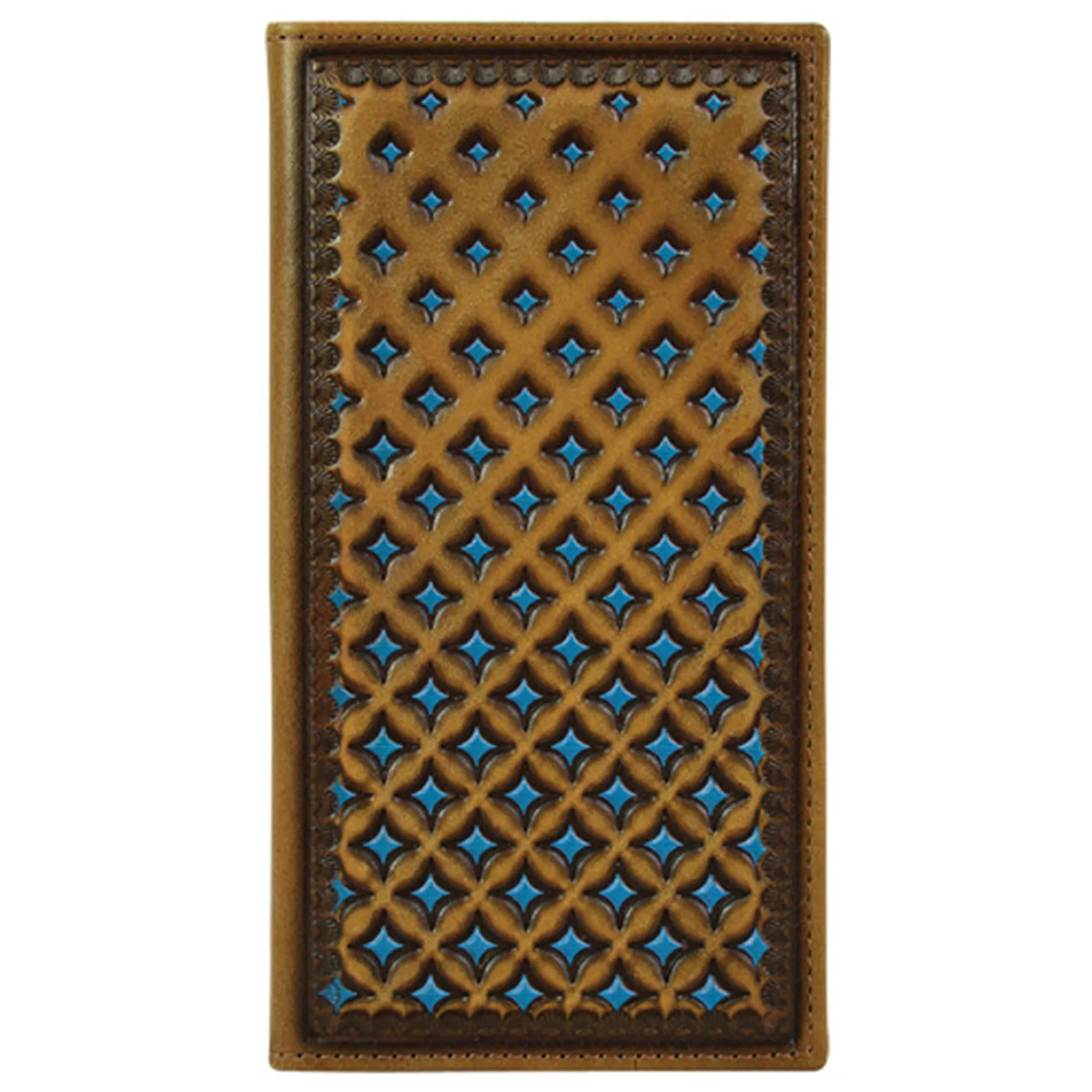 Justin Diamond Tooled Rodeo Wallet sold by Western Edge