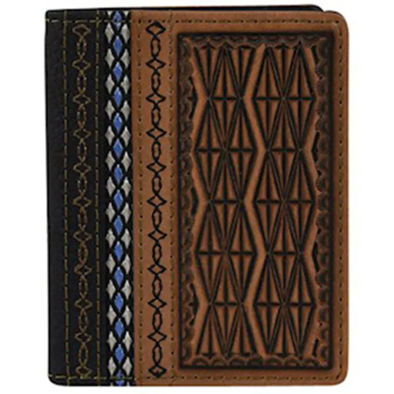 Justin Diamond Tooled Wallet made by Justin Boots