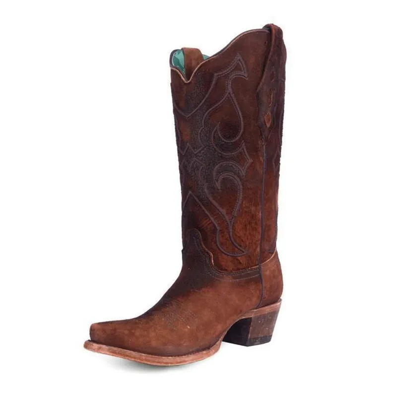 Corral Women's Brown Lamb Snip Toe made by Western Edge