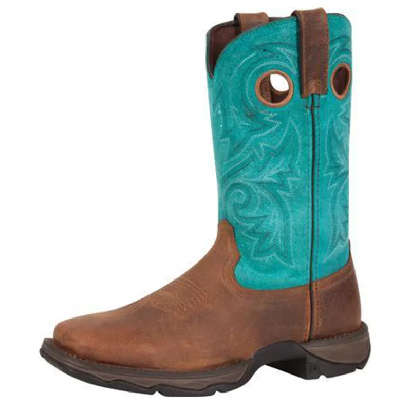 Durango Women's Lady Rebel Turq/Brown Boots made by Western Edge