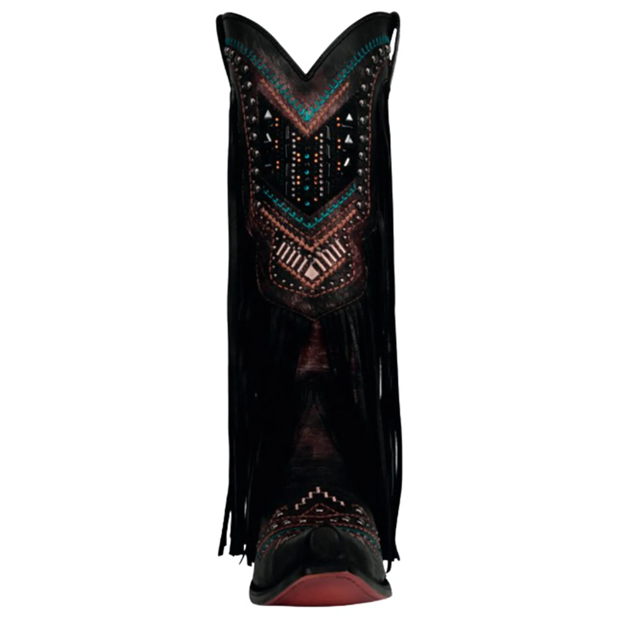 Corral Women's Black Embroidery Crystal Fringe Boots sold by Western Edge product image thumbnail 3