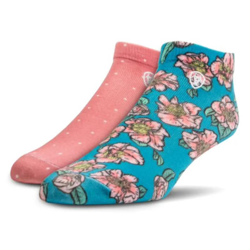 Ariat Women's Pink/Camillas Low Sox sold by Western Edge