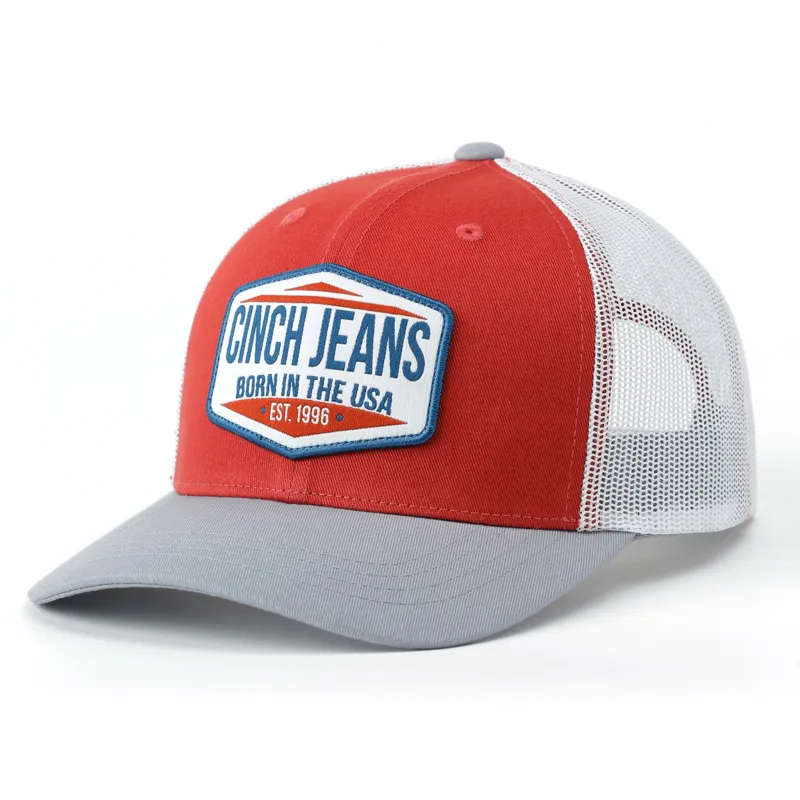 Cinch Red & Grey & White Cap made by Cinch