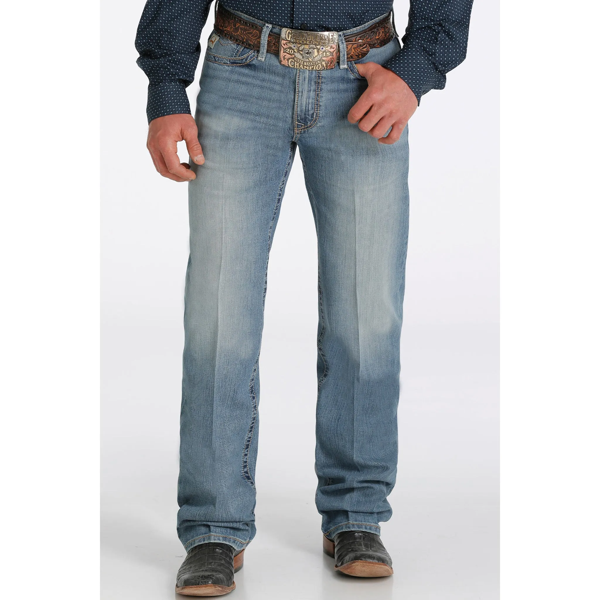 Cinch Grant Relaxed Bootcut Light Stonewash Jean sold by Western Edge