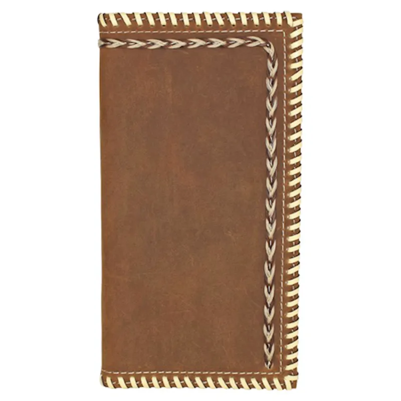 Justin Men's Rodeo Wallet w/Whip Stitch & Horsehair Braid made by Justin Boots
