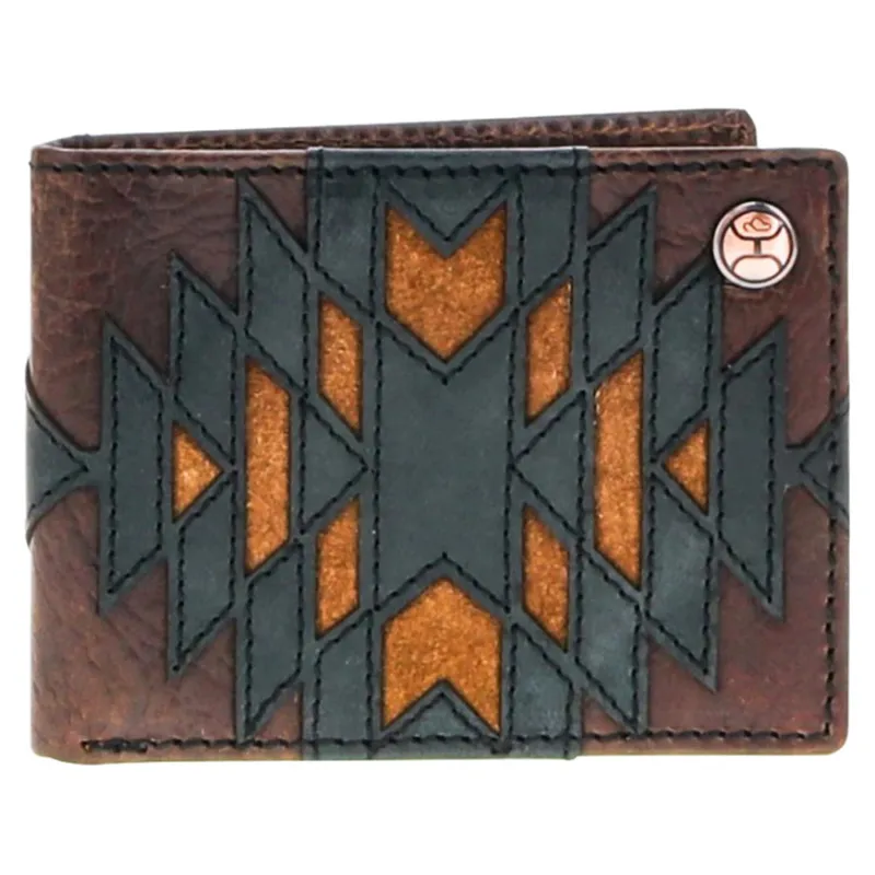 Hooey Men's Multi Patchwork Bifold made by Western Edge