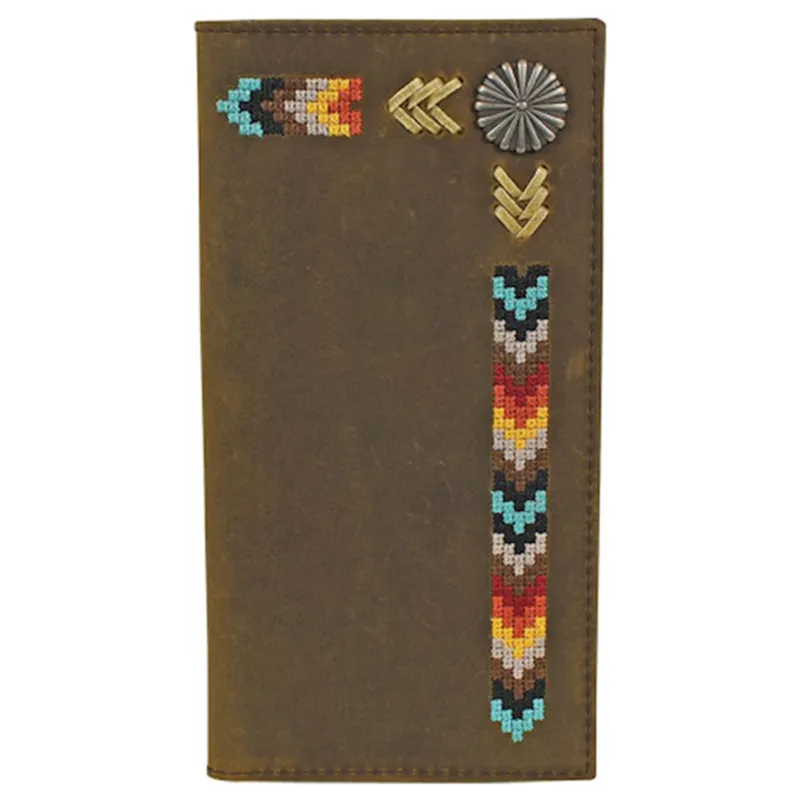 Justin Men's Needlepoint Rodeo Wallet made by Justin Boots