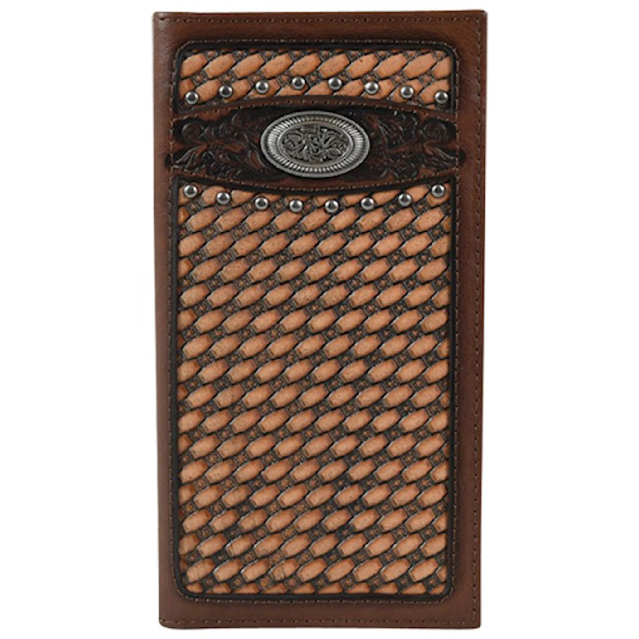 Justin Men's Basketweave Rodeo Wallet sold by Western Edge
