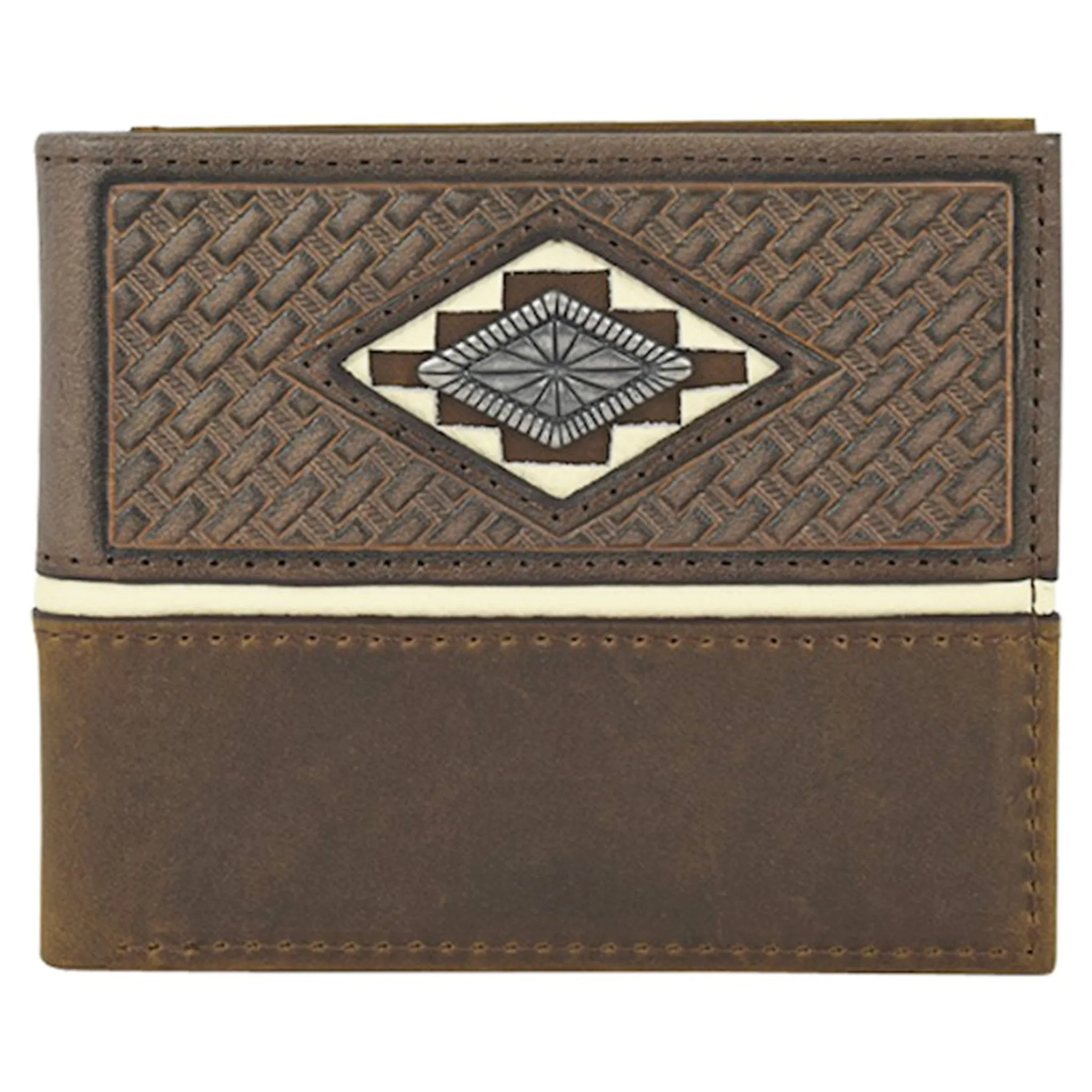 Justin Bifold Aztec Concho Wallet sold by Western Edge
