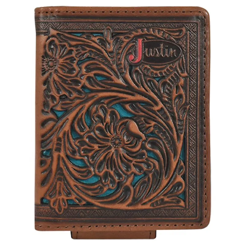 Justin Men's Bifold Card Wallet made by Justin Boots