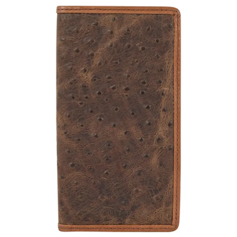 Tony Lama Ostrich Rodeo Wallet made by Western Edge