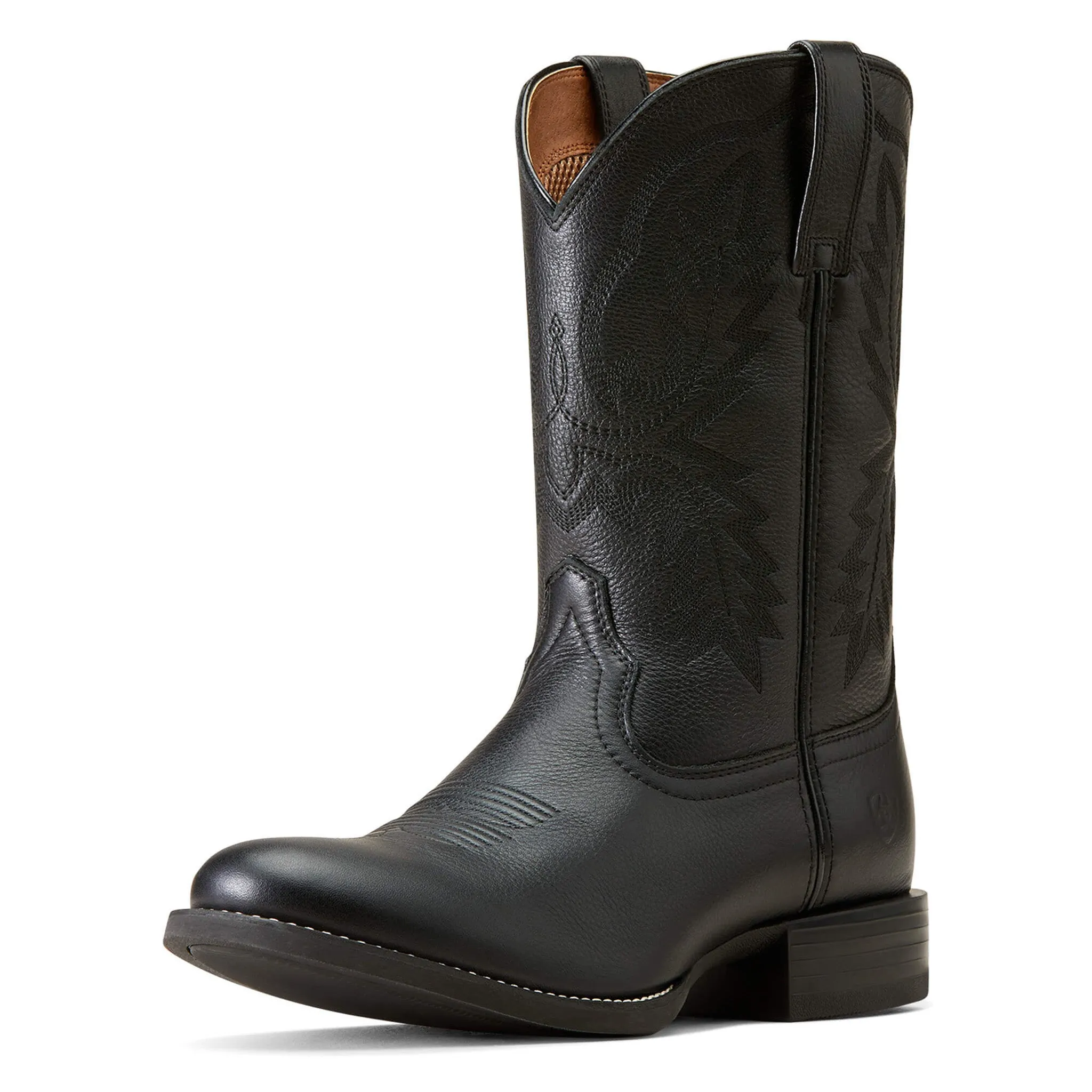 Ariat Men's Black Deertan Round Toe Boot sold by Western Edge