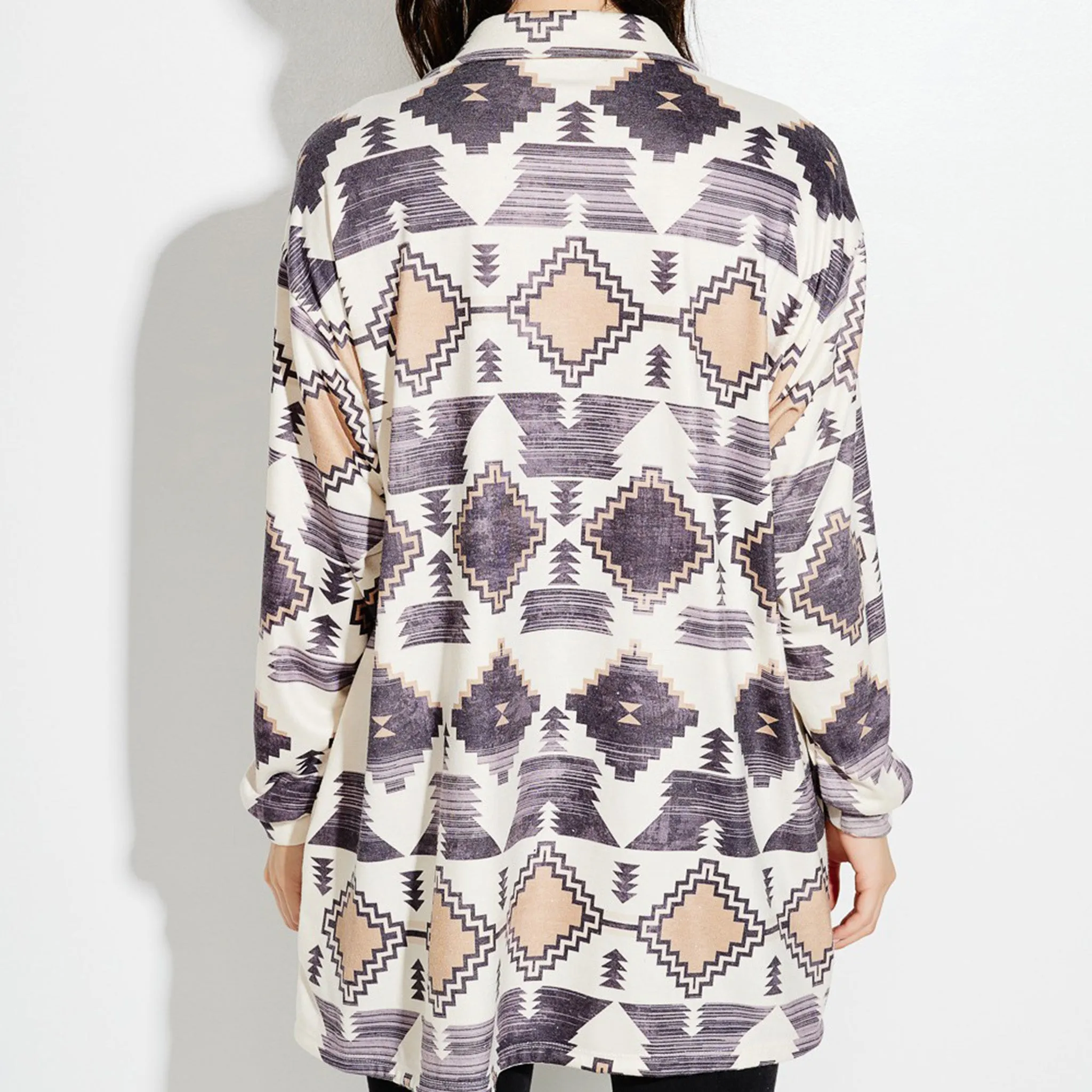 Phil Love Women's Aztec Boho Knit Shacket sold by Western Edge product image thumbnail 3